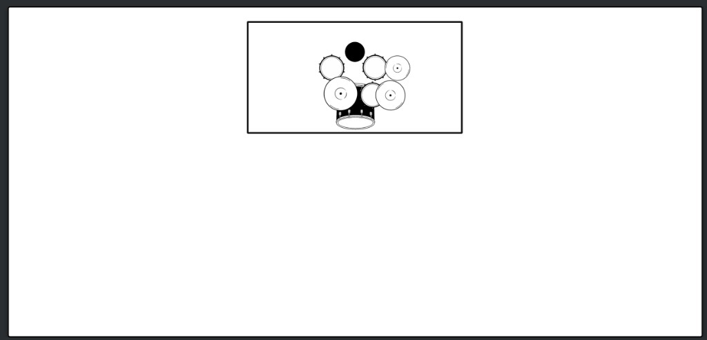 1 up 1 down four-piece drum kit stage plot template