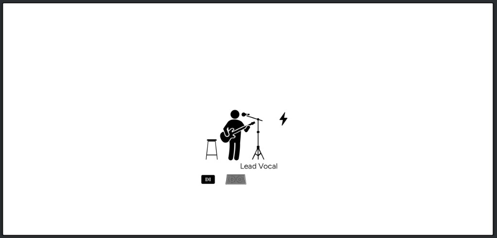 Solo acoustic singer-songwriter stage plot template